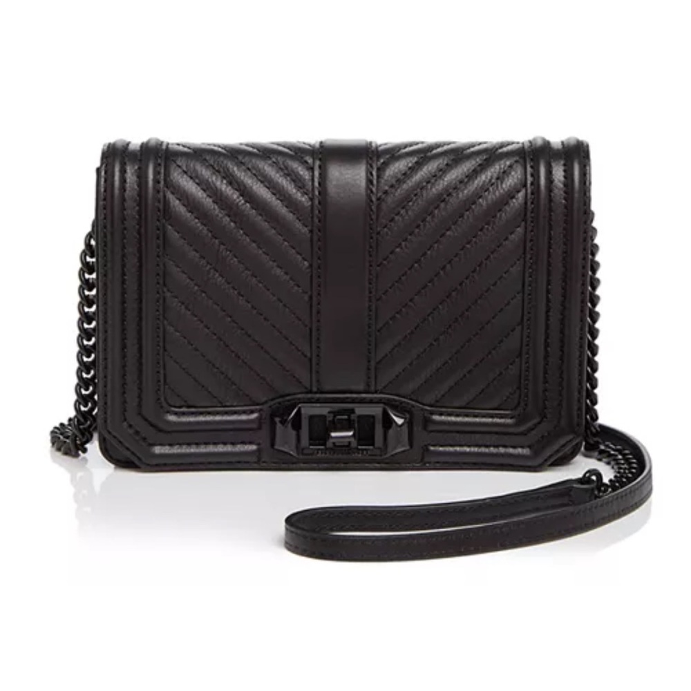Rebecca Minkoff - Small Love Chevron Quilt Leather Crossbody Bag